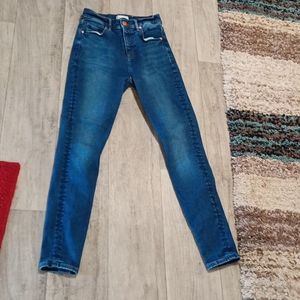 Womens Jeans Sz 25 0 LOFT high waisted skinny ankle